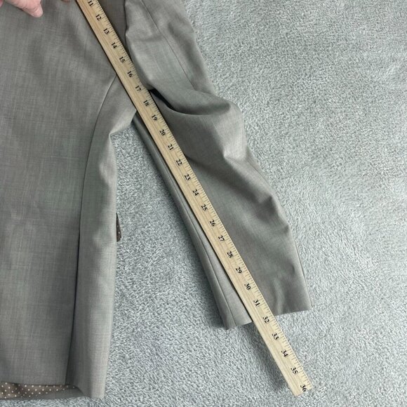 Mens Tallia 38R Gray Wool Blazer Jacket With Polka Dot Lining 0168 - Picture 9 of 11